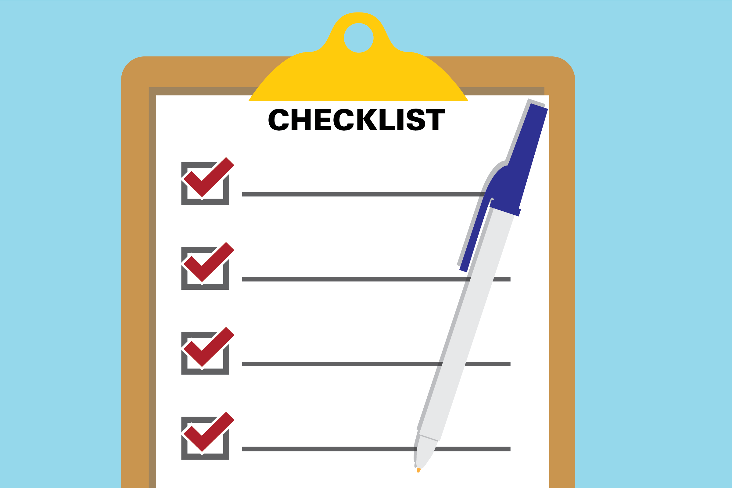 Graphic of a checklist