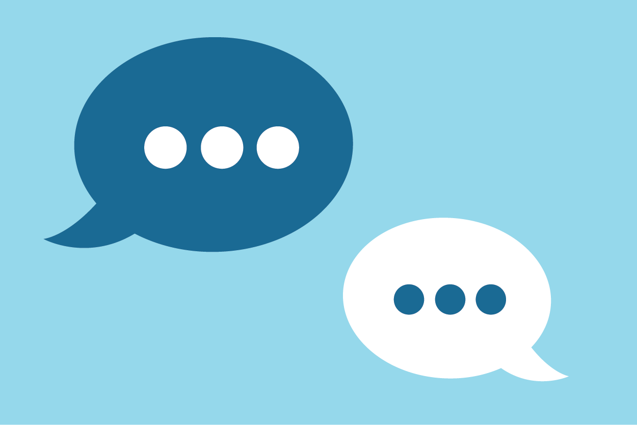 Graphic of speech bubbles