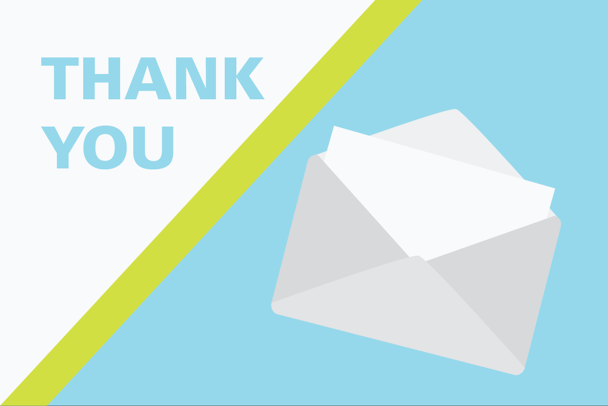 Graphic of thank you mail